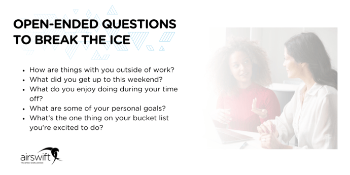 List of non-work related questions to ask employees to assist in training and development activities in the workplace.