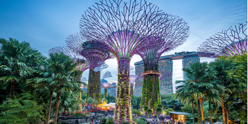 The Singapore skyline